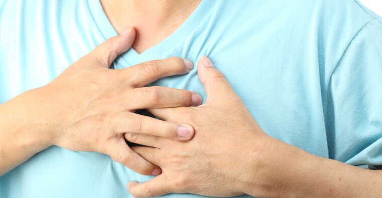 Torakalna osteohondroza se pogosto kaže kot bolečina v predelu srca